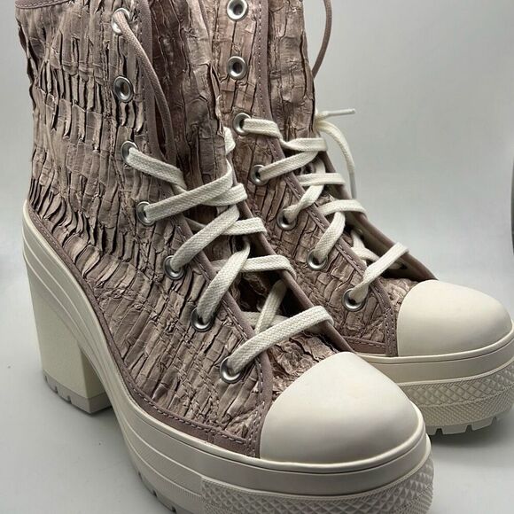CONVERSE OrthoLite Chuck 70 De Luxe Heel Satin High Top Shoe Women Sz 7.5 NWB - Picture 2 of 9